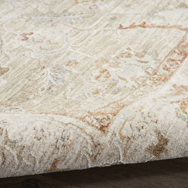 Homeroots 5' X 8' Green Floral Power Loom Distressed Area Rug  Polyester 569671