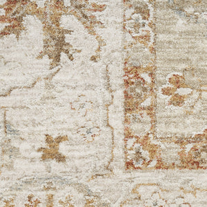 Homeroots 5' X 8' Green Floral Power Loom Distressed Area Rug  Polyester 569671