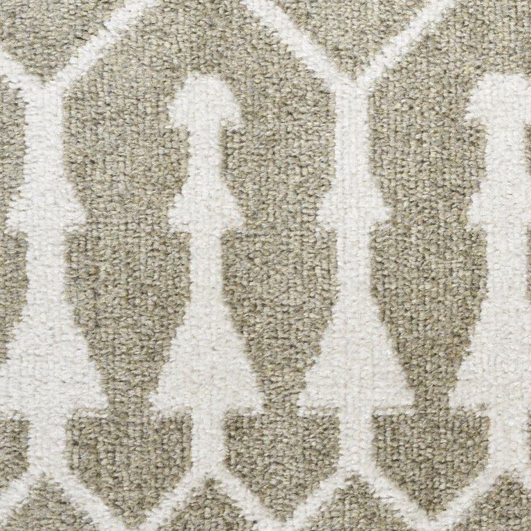 HomeRoots 7 X 9 Green Geometric Polyester Area Rug Low Pile Power Loomed Living Room 569717