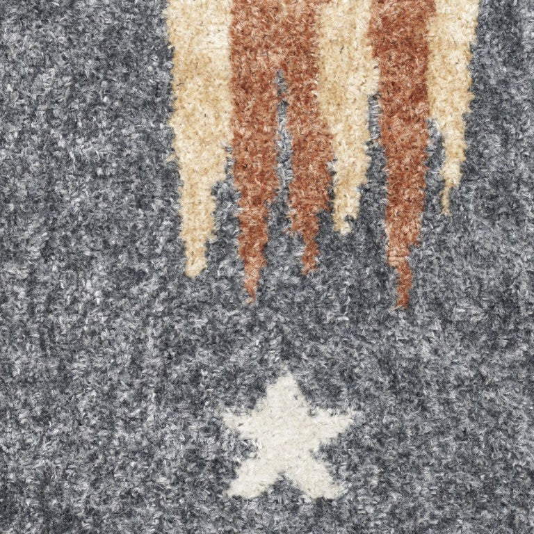 HomeRoots Blue Polyester Area Rug Low Pile Power Loomed for Living Room Bedroom or Dining 9' x 12' 569738