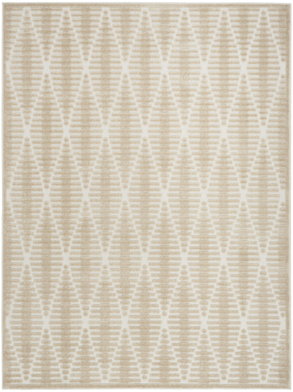 Homeroots 5' X 7' Beige Geometric Area Rug  Polypropylene 569740