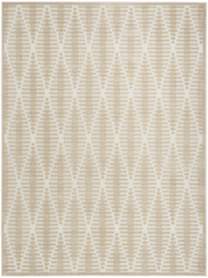 Homeroots 5' X 7' Beige Geometric Area Rug  Polypropylene 569740
