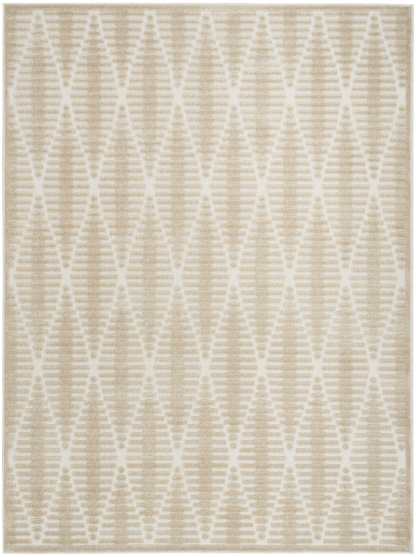 Homeroots 5' X 7' Beige Geometric Area Rug  Polypropylene 569740