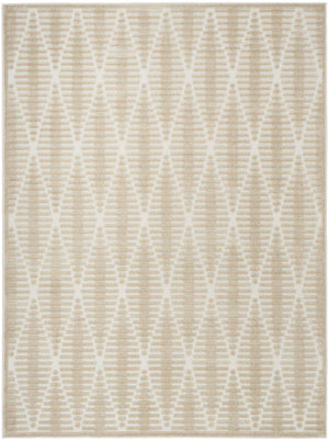 Homeroots 5' X 7' Beige Geometric Area Rug  Polypropylene 569740
