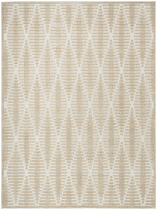 Homeroots 5' X 7' Beige Geometric Area Rug  Polypropylene 569740
