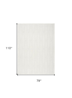 Homeroots 7' X 9' Ivory Geometric Area Rug  Polypropylene 569744