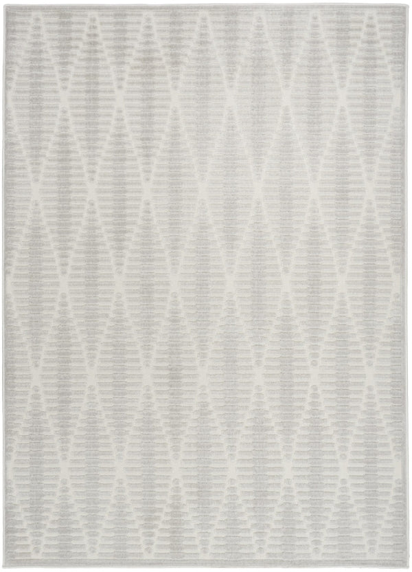 HomeRoots 7' Gray Geometric Area Rug - Modern Style, Durable Design & Perfect for Any Room in Your Home 7' X 9' 569745