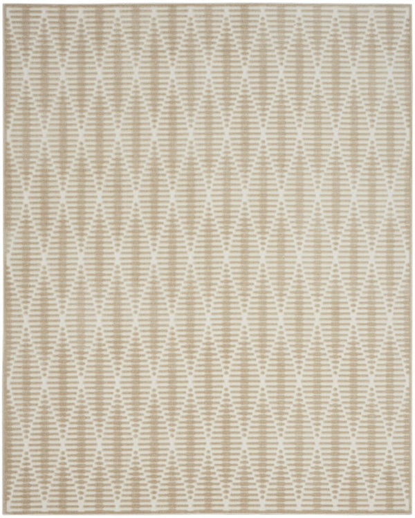 HomeRoots 8' Modern Beige Geometric Area Rug - Stylish, Durable, and Easy-to-Maintain for Any Room Decor 8' X 10' 569746