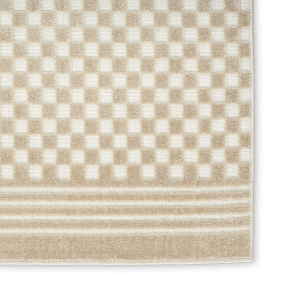 HomeRoots 8' Modern Beige Geometric Area Rug - Stylish, Durable, and Easy-Care for Your Living Space Decor 8' X 10' 569747