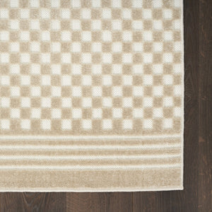 HomeRoots 8' Modern Beige Geometric Area Rug - Stylish, Durable, and Easy-Care for Your Living Space Decor 8' X 10' 569747