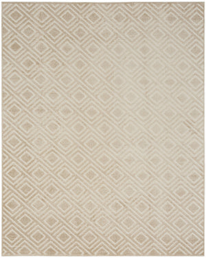 Homeroots 8' X 10' Beige Geometric Area Rug  Polypropylene 569748
