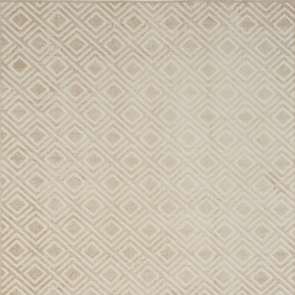 Homeroots 8' X 10' Beige Geometric Area Rug  Polypropylene 569748