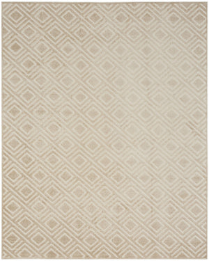 HomeRoots 7' Beige Geometric Area Rug - Modern Style for Living Rooms, Durable Design, Easy Maintenance & Elegance 8' X 10' 569748