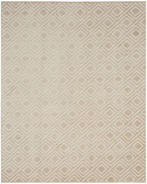 Homeroots 8' X 10' Beige Geometric Area Rug  Polypropylene 569748