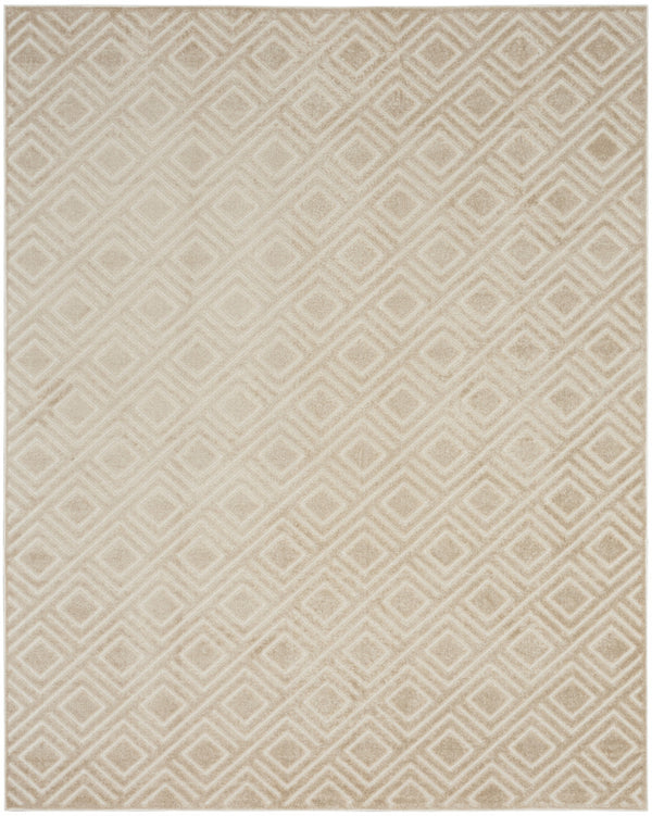 Homeroots 8' X 10' Beige Geometric Area Rug  Polypropylene 569748
