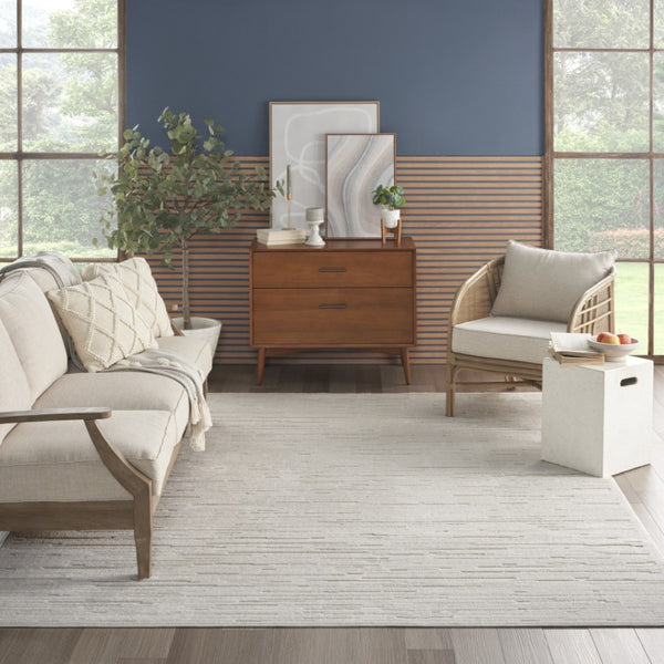 HomeRoots 7' Beige Geometric Area Rug - Elevate Your Space with Modern Style and Durable Everyday Performance 8' X 10' 569749