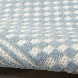 HomeRoots 8' Blue Geometric Area Rug - Modern Design for Contemporary Spaces, Ideal for Living Rooms & Bedrooms 8' X 10' 569750