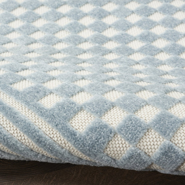 HomeRoots 8' Blue Geometric Area Rug - Modern Design for Contemporary Spaces, Ideal for Living Rooms & Bedrooms 8' X 10' 569750