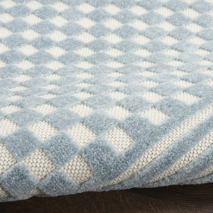 Homeroots 8' X 10' Blue Geometric Area Rug  Polypropylene 569750