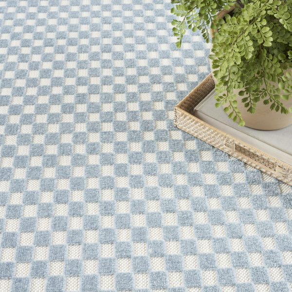 HomeRoots 8' Blue Geometric Area Rug - Modern Design for Contemporary Spaces, Ideal for Living Rooms & Bedrooms 8' X 10' 569750