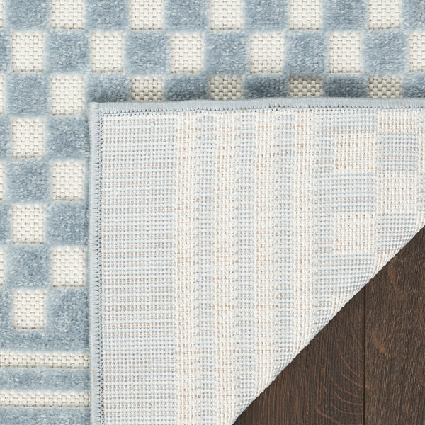 Homeroots 8' X 10' Blue Geometric Area Rug  Polypropylene 569750