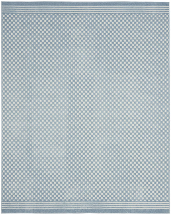 Homeroots 8' X 10' Blue Geometric Area Rug  Polypropylene 569750