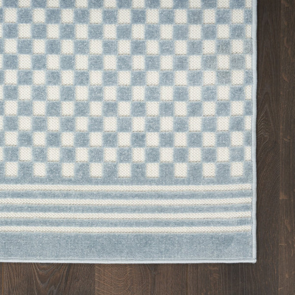 HomeRoots 8' Blue Geometric Area Rug - Modern Design for Contemporary Spaces, Ideal for Living Rooms & Bedrooms 8' X 10' 569750