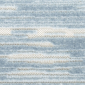 HomeRoots 8' Modern Blue Geometric Area Rug for Living Rooms, Bedrooms, and Dining Areas - Easy Care & Durable 8' X 10' 569752