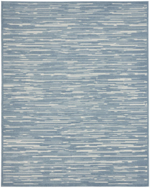 HomeRoots 8' Modern Blue Geometric Area Rug for Living Rooms, Bedrooms, and Dining Areas - Easy Care & Durable 8' X 10' 569752