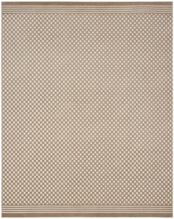 Homeroots 8' X 10' Brown Geometric Area Rug  Polypropylene 569753