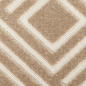HomeRoots 8' Modern Brown Geometric Area Rug - Durable, Easy-Care Design for Living Rooms and Bedrooms 8' X 10' 569754