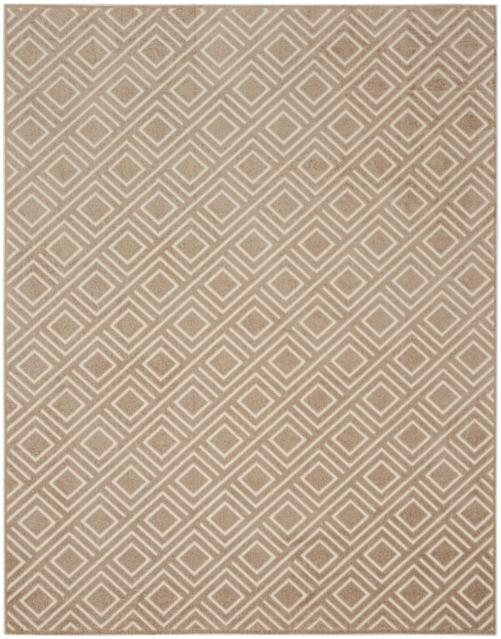 Homeroots 8' X 10' Brown Geometric Area Rug  Polypropylene 569754