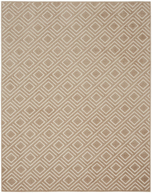 Homeroots 8' X 10' Brown Geometric Area Rug  Polypropylene 569754