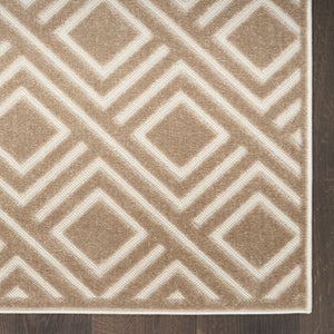HomeRoots 8' Modern Brown Geometric Area Rug - Durable, Easy-Care Design for Living Rooms and Bedrooms 8' X 10' 569754
