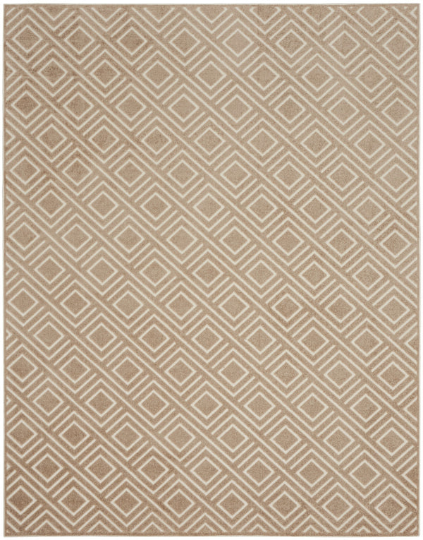 Homeroots 8' X 10' Brown Geometric Area Rug  Polypropylene 569754