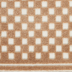 HomeRoots 8' Brown Geometric Area Rug - Modern Design for Living Spaces, Durable & Easy to Maintain, 0.25" Pile 8' X 10' 569755