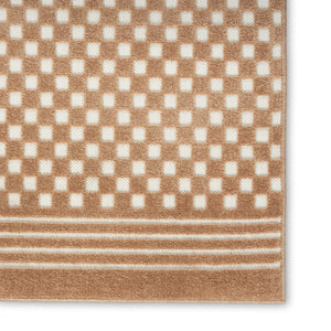 HomeRoots 8' Brown Geometric Area Rug - Modern Design for Living Spaces, Durable & Easy to Maintain, 0.25" Pile 8' X 10' 569755