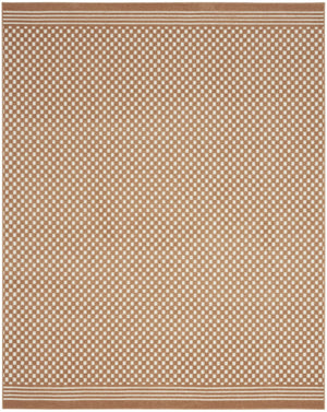 HomeRoots 8' Brown Geometric Area Rug - Modern Design for Living Spaces, Durable & Easy to Maintain, 0.25" Pile 8' X 10' 569755