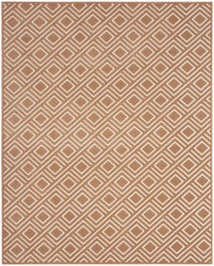 Homeroots 8' X 10' Brown Geometric Area Rug  Polypropylene 569756