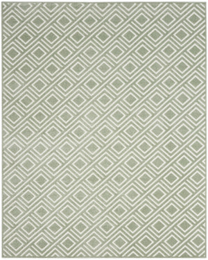 Homeroots 8' X 10' Green Geometric Area Rug  Polypropylene 569758