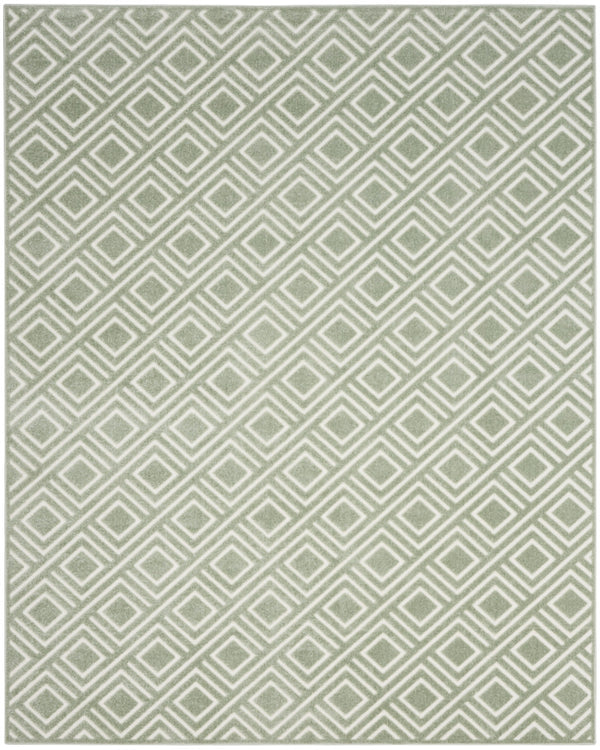 Homeroots 8' X 10' Green Geometric Area Rug  Polypropylene 569758