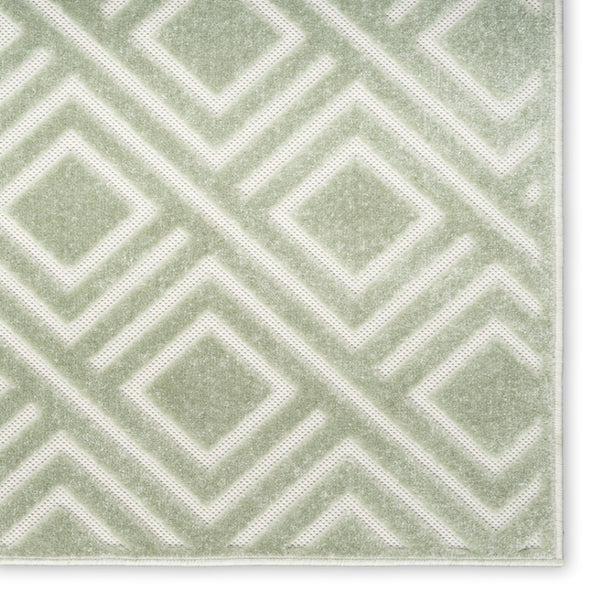 HomeRoots 8' Modern Green Geometric Area Rug - Stylish Contemporary Design for Living Rooms and Entryways 8' X 10' 569758