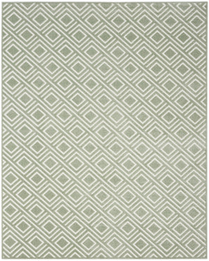 Homeroots 8' X 10' Green Geometric Area Rug  Polypropylene 569758