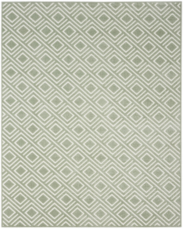 Homeroots 8' X 10' Green Geometric Area Rug  Polypropylene 569758