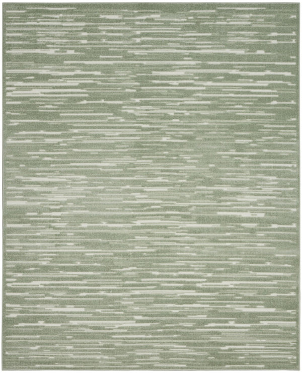 HomeRoots 8' Green Geometric Area Rug – Modern Design for Living Rooms, Bedrooms & Home Offices, Easy Care! 8' X 10' 569759