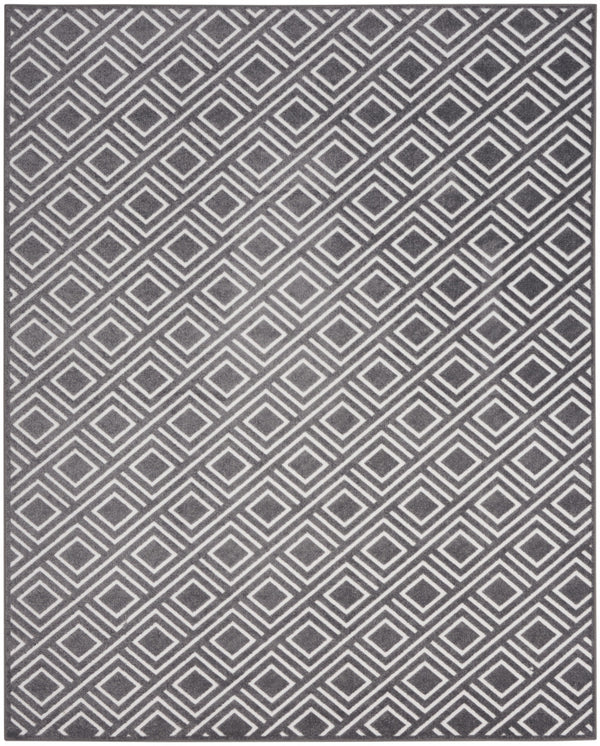 Homeroots 8' X 10' Gray Geometric Area Rug  Polypropylene 569761
