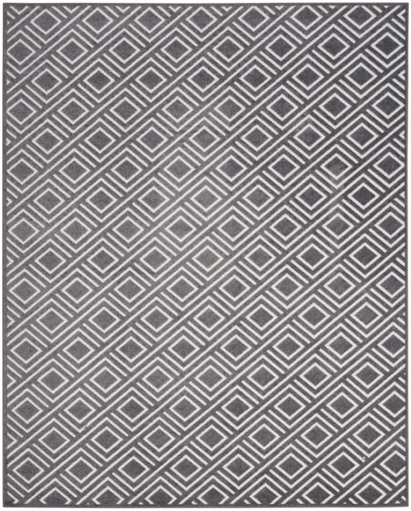 HomeRoots 7' Modern Gray Geometric Area Rug - Stylish Low-Pile Design for Living Rooms & Entryways 8' X 10' 569761