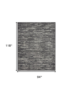 Homeroots 8' X 10' Gray Geometric Area Rug  Polypropylene 569762