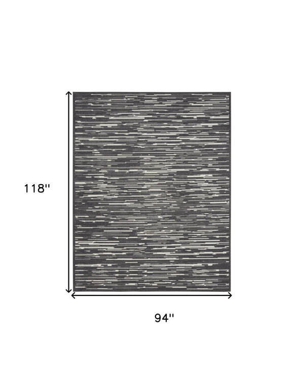 Homeroots 8' X 10' Gray Geometric Area Rug  Polypropylene 569762