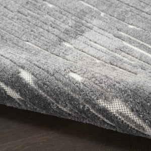 HomeRoots 7' Modern Gray Geometric Area Rug - Chic Design for Living Rooms, Durable & Versatile Home Decor 8' X 10' 569762